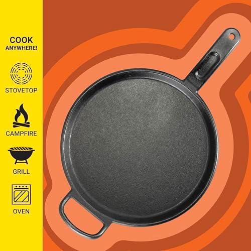 Lodge BOLD Pre-Seasoned Cast Iron Griddle, Design-Forward, 12 Inches