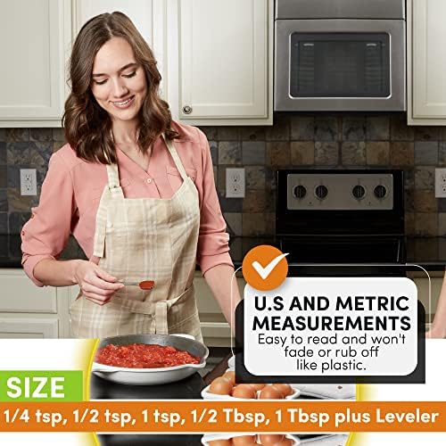 Spring Chef Stackable Stainless Steel Measuring Spoons Set of 6 w/Leveler