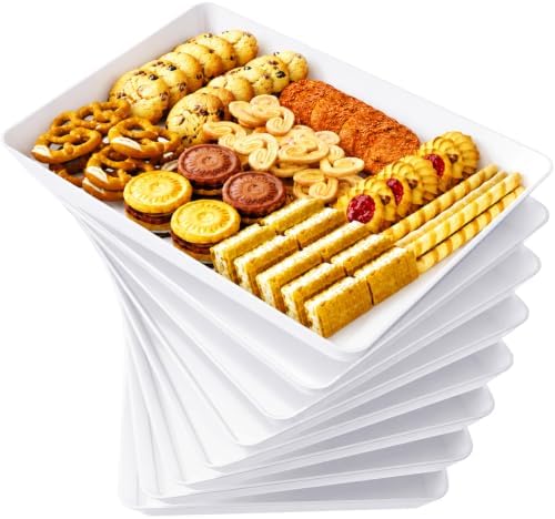 Lifewit 8-Pack 16" x 12" Extra Large Plastic Food Serving Trays for Party