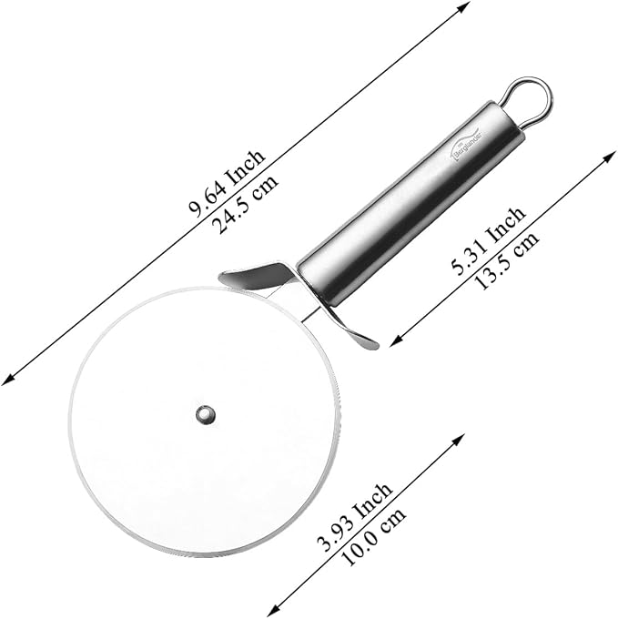 Berglander Pizza Wheel, Titanium Plating Stainless Steel Pizza Cutter, Super Sharp Pizza Slicer With Titanium Plating, Pastry Cutter, Easy to Clean And Stored