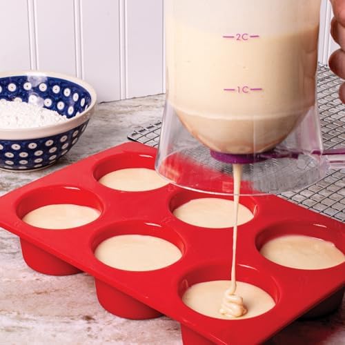 Mrs. Anderson's Baking Silicone 6-Cup Jumbo Muffin Pan, Non-Stick European-Grade Silicone