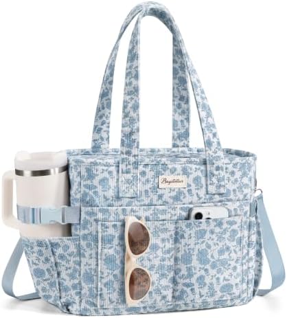 Bagstellar Corduroy Lunch Box for Women Insulated Lunch Bag Cooler Tote Bag