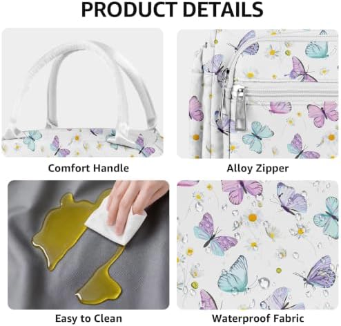 Lunch Bag Women Stylish Quilted Lunch Boxes for Adult Fit and Fresh Cooler Insulated Lunchbox for Work Cute Small 11 Liters Compact Lunchbag Waterproof
