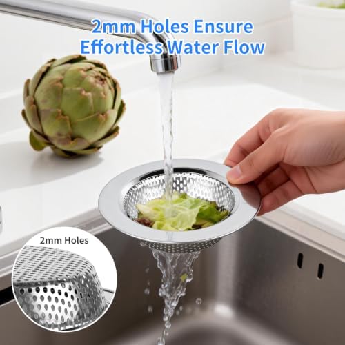 Chefbee 4PCS 4.4" Stainless Steel Kitchen Sink Drain Strainer Food Catcher