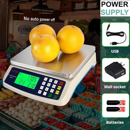 Commercial Weight-Price Scale 40kg/1g Market Balance with Counting Function
