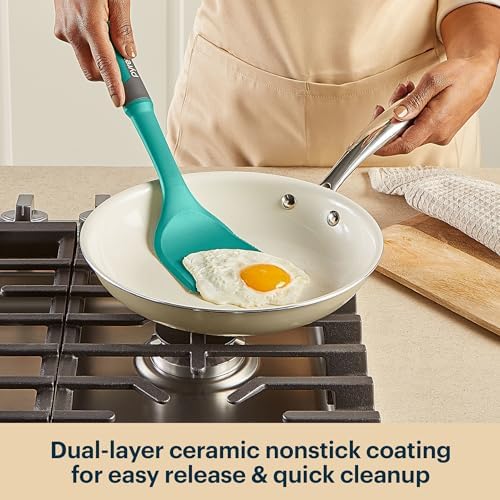 Pyrex 10-Inch Fry Pan Ceramic Cookware with Stainless Steel Handles