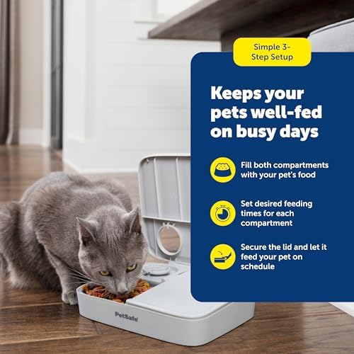 PetSafe Analog 2 Meal Pet Feeder, Dog & Cat, 3 Cup/16 oz, Tamper-Resistant