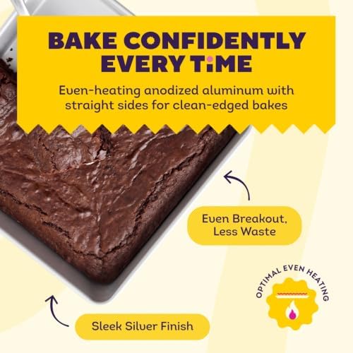 Wilton Aluminum Square Cake Pan, Made Without PFAS, 8 x 8 in