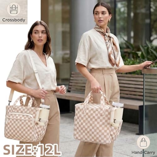 Bluboon Insulated Lunch Bag for Women Men, Stylish Corduroy Lunch Tote with Bottle Holder, Fits 40oz Tumbler, Leakproof Large Capacity Lunch Bag with Shoulder Strap for Work, School, Picnic