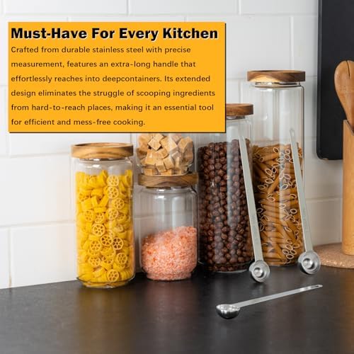 2PCS 1TSP(5ml) Extra Long Handle Measuring Spoon, 18/8 Stainless Steel