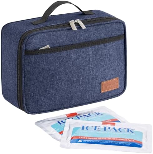Lifewit Freezable Lunch Box, Insulated Reusable Lunch Bag with 2 Ice Packs