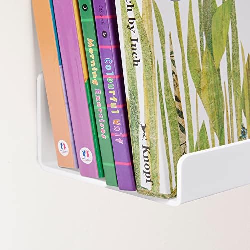 upsimples 4 Pcs 15" Acrylic Shelves for Wall Organize and Display, White