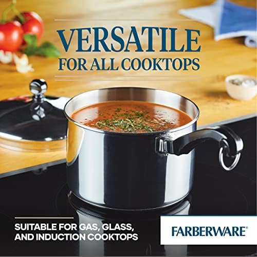 Farberware Classic Series Sauce Pan with Lid, 3-Quart, Stainless Steel