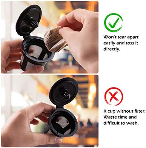 Disposable Paper Coffee Filters, Keurig K Cup Paper Filters for Keurig Single Brewer Reusable Cups, K-cup Coffee Pods, Fits All Brands Reusable K Cups (500)