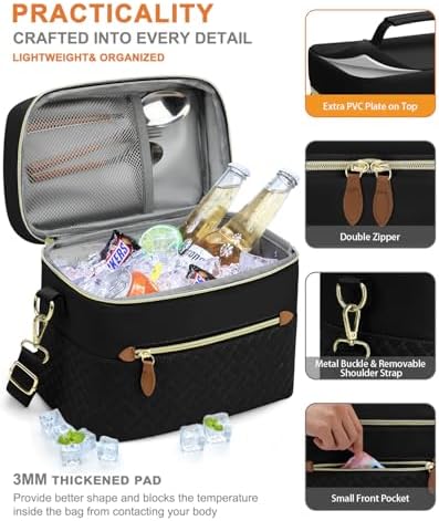 Capolo Lunch Bag for Women Men Insulated Lunch Tote Leakproof Lunchbox Bags