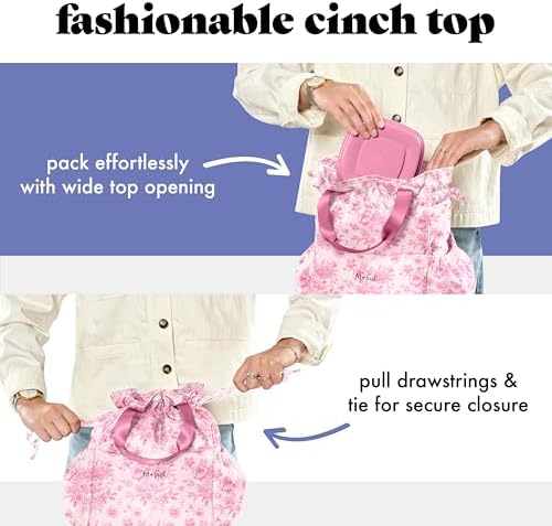 Fit & Fresh Cromwell Cinch Insulated Lunch Bag for Women w/Containers