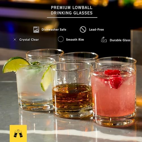 LEMONSODA Premium Highball 12oz/15oz Glass Sets - Elegant Tom Collins Glasses - Tall Water Drinking Glasses - Bar Glassware for Mojito, Whiskey, Cocktail (Bundle, Set of 12)