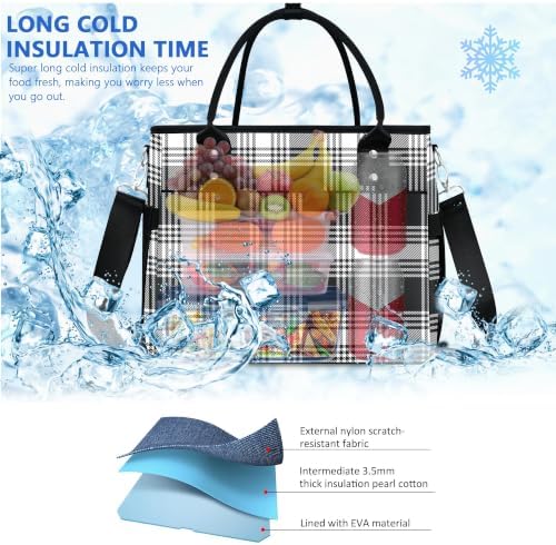 MIYCOO Insulated Lunch Bag Women, Large Tote Lunch Box for Work, 18L