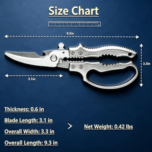 Heavy Duty Poultry Shears, Multi-functional Kitchen Scissors