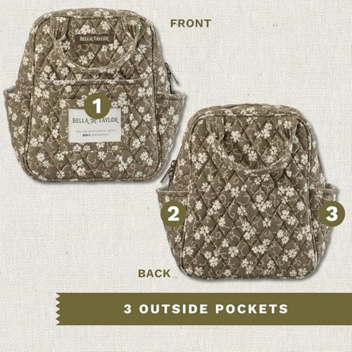 Bella Taylor Lunch Tote, Quilted Lunch Bag, Woodland Floral