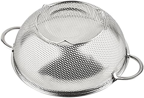 3-Piece Stainless Steel Mesh Micro-Perforated Strainer Colander Set (1-Quart, 2.5-Quart and 4.5-Quart)