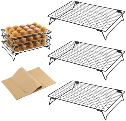 Cooling Racks for Cooking and Baking, 3-Tier Heavy-Duty Wire Cooling Rack