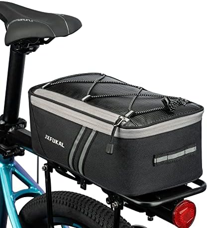 JXFUKAL Rear Bike Rack Bag with Rain Cover, 7L/9L/10L/12L Ebike Bag