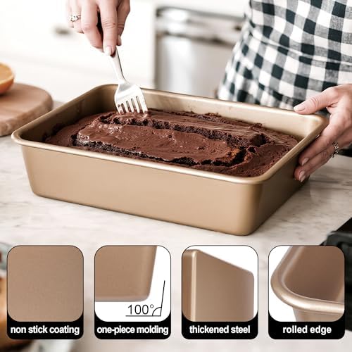 Baking Pan, 2PCS Nonstick Sheet Cake Pan for Kitchen(12.5’’ X 10’’ X 2.4’’)