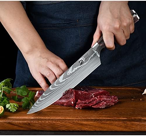 Dfito Chef Knife Sets with Roll Bag, 9 Pieces Professional Knife Set