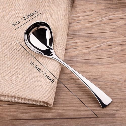 IMEEA 7.6-Inch Small Serving Ladle, 18/10 Stainless Steel Gravy Spoon for Sauce & Dressing