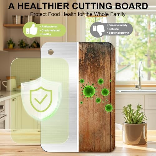 Titanium Cutting Board for Kitchen, Metal Non Stick Chopping Board