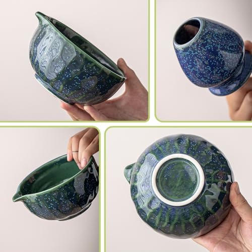 Matcha Whisk Set, 9 Pcs Ceramic Starry Matcha Set for Beginner