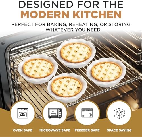 Aunt Shannon's Kitchen White Ceramic Mini Pie Pans, Set of 4