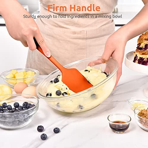 U-Taste Silicone Large Spatula, 600ºF High Temp Bowl Scraper, 11.38"/Orange