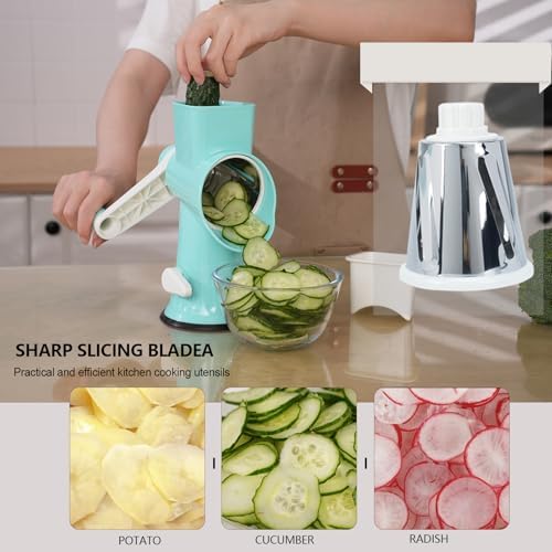 Rotary Cheese Grater with Handle-Versatile Cheese Grater