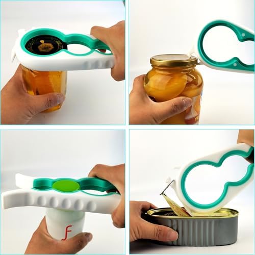 Jar Opener for Weak Hands, 5 in 1 Bottle Opener for Seniors with arthritis