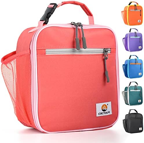 CaCTOUR Lunch Box Kids,Premium Insulated Lunch Bag for Girls Boys,Soft Bag Mini Cooler Back to School Thermal Reusable Lunch Bag for Work School Picnic -Red