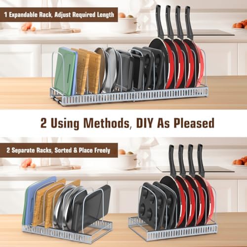 Housolution Cutting Board and Baking Tray Cookie Sheet Organizer, Gray