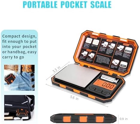 Fuzion Digital Pocket Gram Scale, 200g x 0.01g Jewelry Scale High Precision