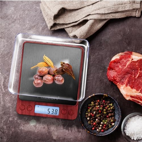 Fuzion Small Gram Scale 3000g, Digital Kitchen Food Scale, Gram and Ounce