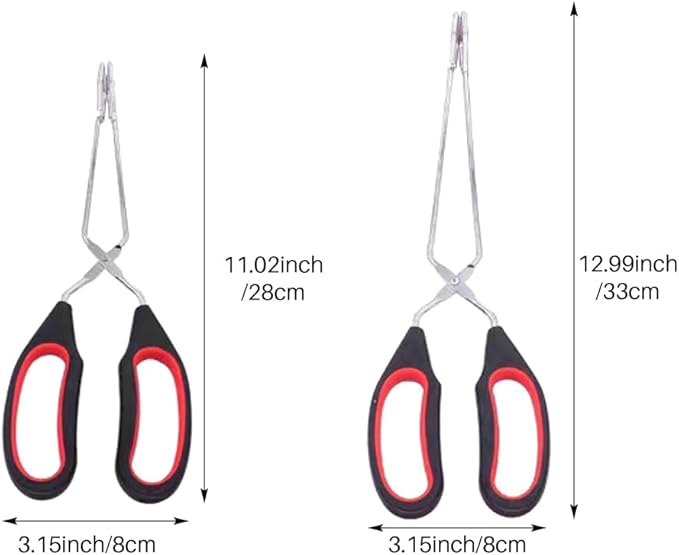 Stainless Steel Scissor Tongs, 11/13inch Multi Function Kitchen Tongs with Comfort-Grip Heavy Duty Handle Heat Resistant Tongs for Cooking Grilling Serving Barbecue(COLOR:A)