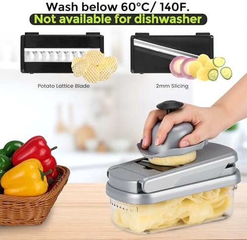 Yusshn Vegetable Chopper, 12-in-1 Food Veggie Chopper Cutter with Container