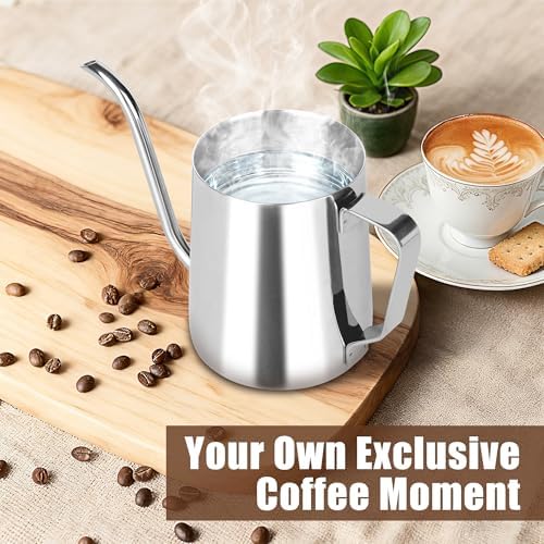 Pour Over Coffee Kettle,Gooseneck Camping Coffee Maker Pot,Small,304,12oz