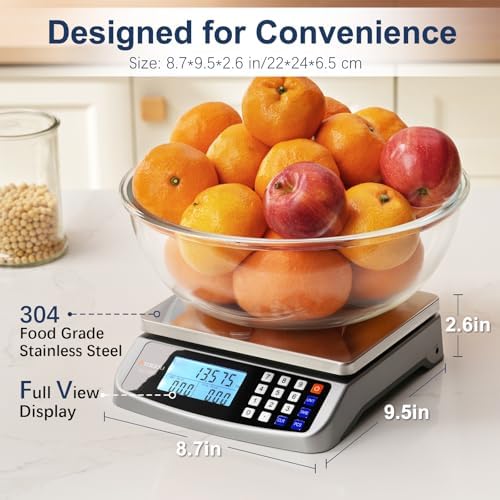 Atogou 110lb Food Scale, Commercial Kitchen Scale with Price Computing