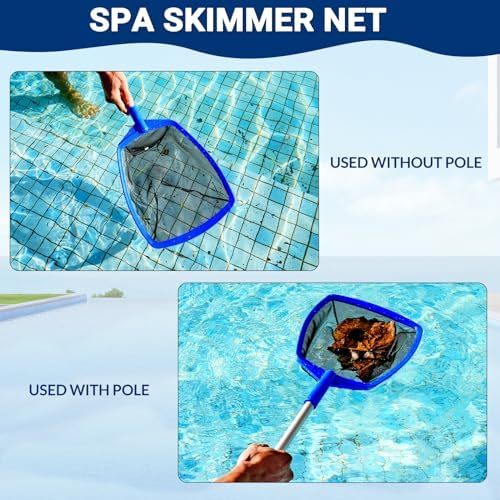 Pool Skimmer Net, 26" Aluminum Pole, Ultra Fine Mesh for Leaves & Debris