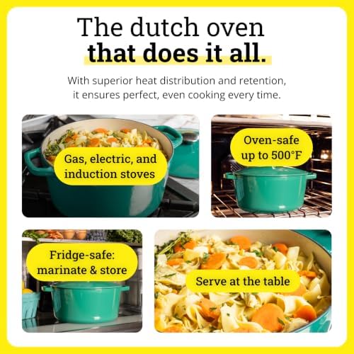 Lodge 5 Quart Cast Iron Elements Enamel Dutch Oven - Clover