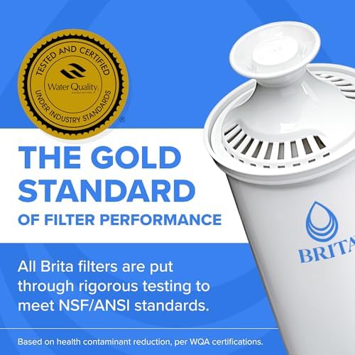 Brita Small 6-Cup Water Filter Pitcher, Includes 1 Filter, White