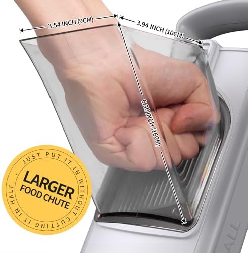 Safe Mandoline Slicer for Kitchen, 6 in 1 Vegetable Chopper, Potato Slicer