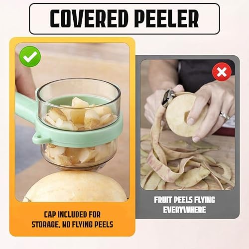 3 in 1 Swivel Potato Peeler +Vegetable Peeler with Catcher & Cleaning Brush