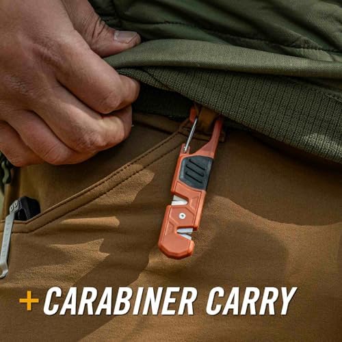 Gerber Edgefield Knife Sharpener, Dual Grit, Camping, Portable, Burnt Orange